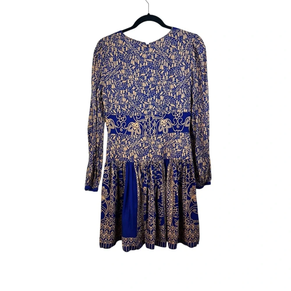 Anna Sui Bohemian Paisley Patterned Mini Dress Sz. 6 - Picture 4 of 10